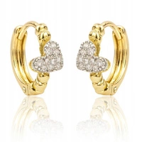 ECARLA kolczyki ze stali szlachetnej platerowanej 14k złotem KST3482