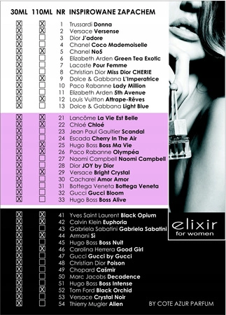 COTE AZUR Elixir Women woda perfumowana No 04 110ml