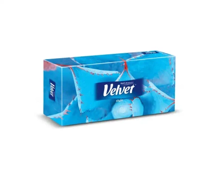 VELVET Nature chusteczki higieniczne 3-warstwowe Box 90szt