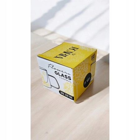 ECARLA szklanka termiczna z podwójnym dnem i hortensją 180ml SZK155