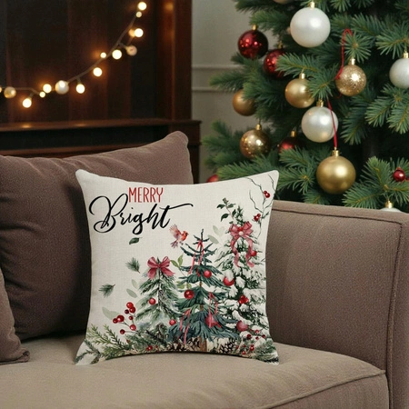 ECARLA Zima Świąteczna poszewka na poduszkę Boho 45x45 MERRY BRIGHT POD252