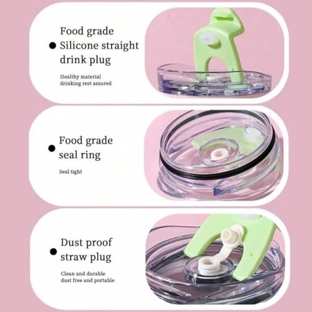 ECARLA kubek termiczny z uchwytem i rurką 1200ml Turkusowy BD23TUR