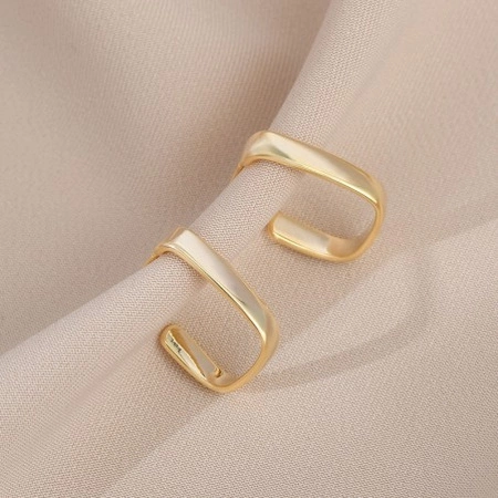 ECARLA kolczyki ze stali szlachetnej platerowanej 14k złotem KST3343