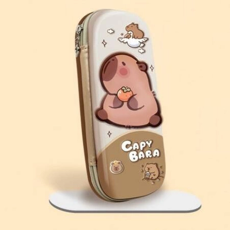 ECARLA piórnik wielofunkcyjny jednokomorowy Capy Bara Brąz PR13