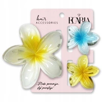 ECARLA zestaw spinek-klamer do włosów Kwiat XL +2 mini
