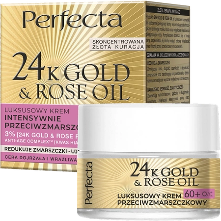 DAX Perfecta 24k Gold & Rose Oil zestaw do twarzy 60+ (krem + krem pod oczy)