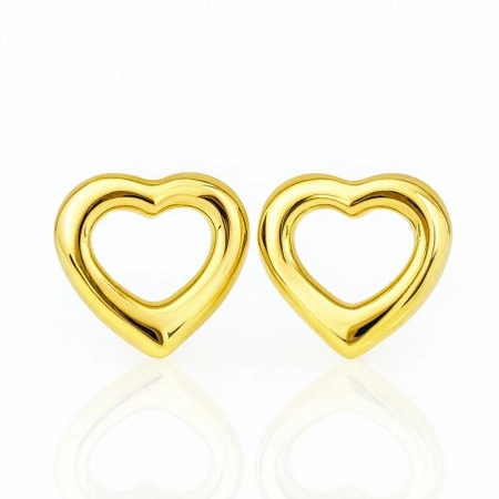 ECARLA kolczyki ze stali szlachetnej platerowanej 14k złotem KST3435