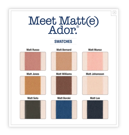 THE BALM Meet Matt(e) Ador paletka cieni do powiek 21,6g