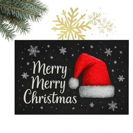 ECARLA dywanik wycieraczka świąteczna 60x90cm CZAPKA MIKOŁAJA DYW15