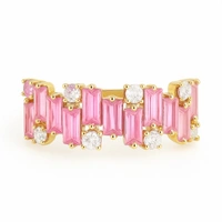 ECARLA pierścionek ze stali chirurgicznej platerowanej złotem PST853R6