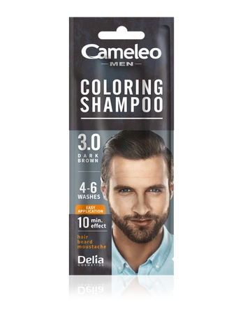 DELIA Cameleo Men Coloring Shampoo szamponetka koloryzująca 3.0 Dark Brown 15ml 