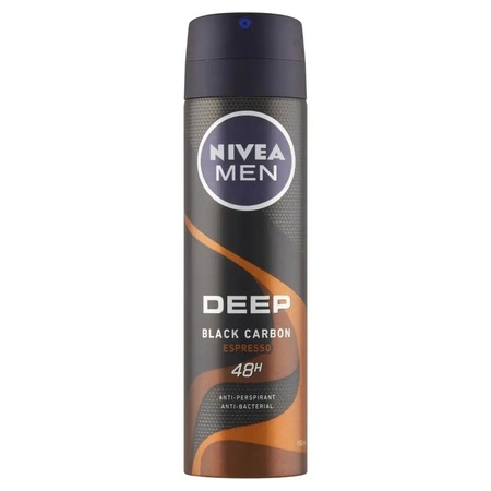 NIVEA MEN Deep Black Carbon dezodorant antyperspirant w sprayu Espresso 150ml