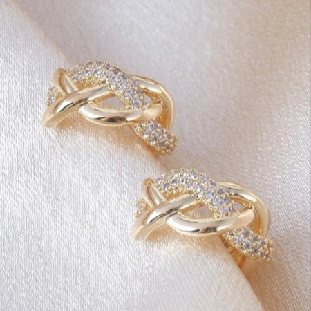 ECARLA kolczyki ze stali szlachetnej platerowanej 14k złotemWARKOCZ KST3327