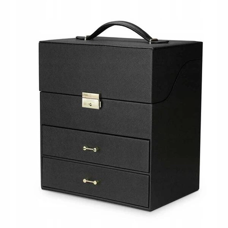 ECARLA szkatułka pudełko kuferek elegancki czarny PD49CZ 1szt