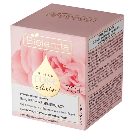 BIELENDA Royal Rose Elixir krem do twarzy regenerujący 70+ Dzień Noc 50ml
