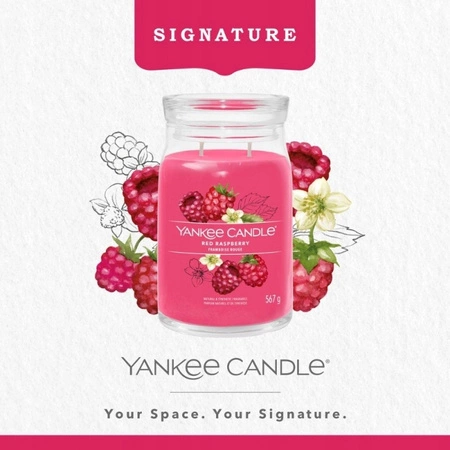 YANKEE CANDLE Signature Duża świeca w słoiku RED RASPBERRY 567g