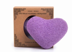 LASH BROW Konjac gąbka lawendowa Serce