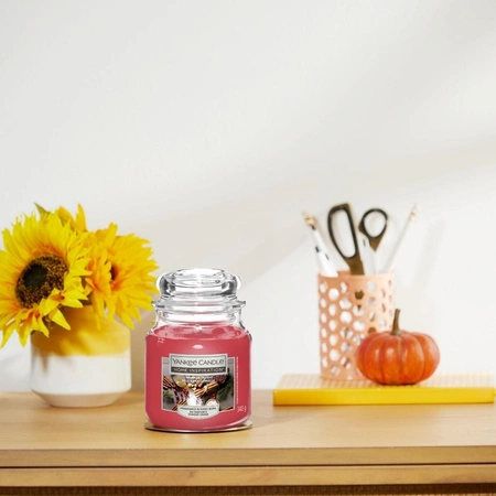 YANKEE CANDLE Home Inspiration Średnia w świeca słoiku CINNAMON DELIGHT 340g