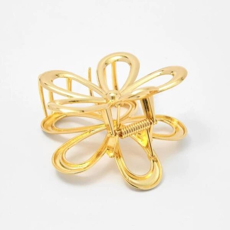 ECARLA klamra do włosów klamra metalowa Złoty Kwiat SP324Z