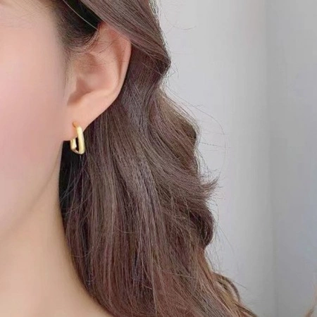 ECARLA kolczyki ze stali szlachetnej platerowanej 14k złotem KST3343