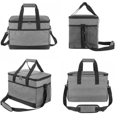 ECARLA torba termiczna piknikowa 33x22x27cm Szara KP02