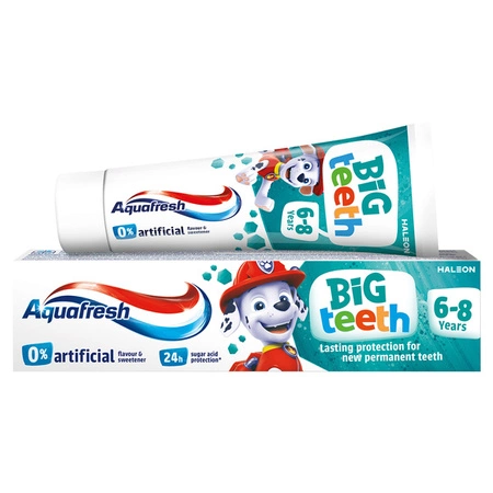 AQUAFRESH Big Teeth pasta do zębów dla dzieci 6-8 lat Psi Patrol 50ml
