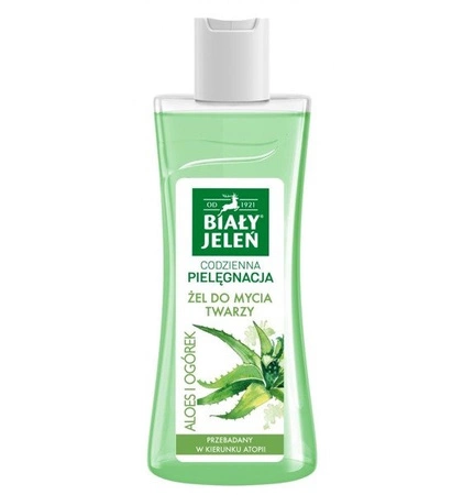 BIAŁY JELEŃ Żel do mycia twarzy Aloes i Ogórek 265ml