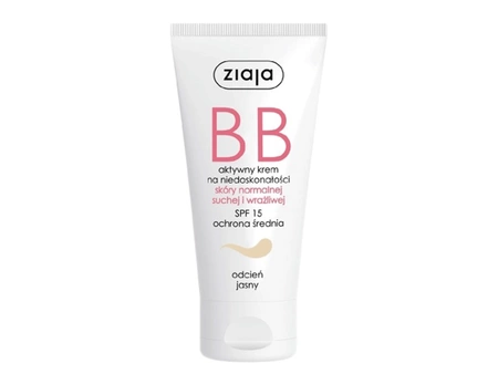 ZIAJA BB aktywny krem na niedoskonałości Odcień Jasny skóra normalna, sucha i wrażliwa 50ml