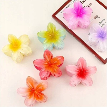 ECARLA spinka-klamra do włosów Kwiat Moana Ombre czerwony SP287