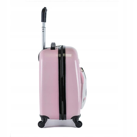 ECARLA walizka kabinowa dla dzieci Cute Cat Różowa WP06