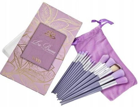 ECARLA zestaw pędzli do makijażu etui pudełko Fiolet PZ28FIO 13szt