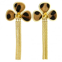 ECARLA kolczyki ze stali szlachetnej platerowanej 14k złotem KST3443