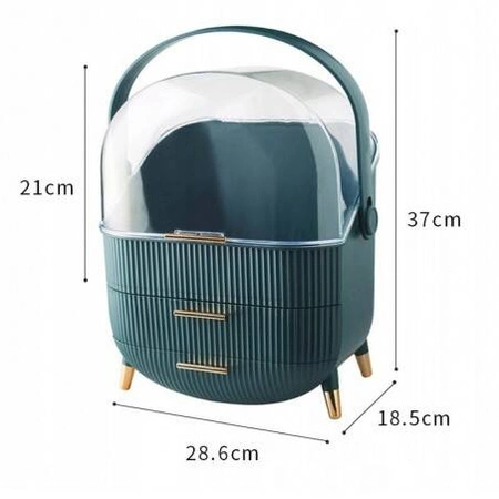 ECARLA organizer szkatułka na kosmetyki biżuterię Czarny CB54