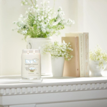 YANKEE CANDLE Signature Duża świeca w słoiku CLEAN COTTON 567g