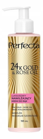 DAX PERFECTA 24k Gold & Rose Oil luksusowy krem do rąk nawilżający 195ml