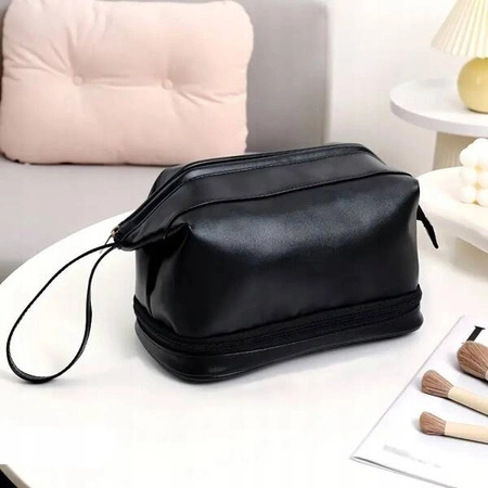 ECARLA kosmetyczka rozkładana 2w1 Czarna KS106CZ