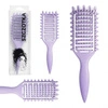 ECARLA szczotka do włosów kręconych, do rozczesywania, suszenia, masażu Fioletowa SCZ20FIO