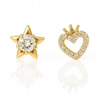 ECARLA kolczyki ze stali szlachetnej platerowanej 14k złotem KST3493