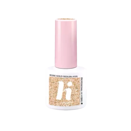 HI HYBRID Lakier hybrydowy 135 Rose Gold Sequin 5ml