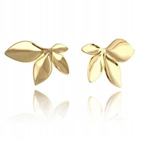 ECARLA kolczyki ze stali szlachetnej platerowanej 14k złotem KST3227