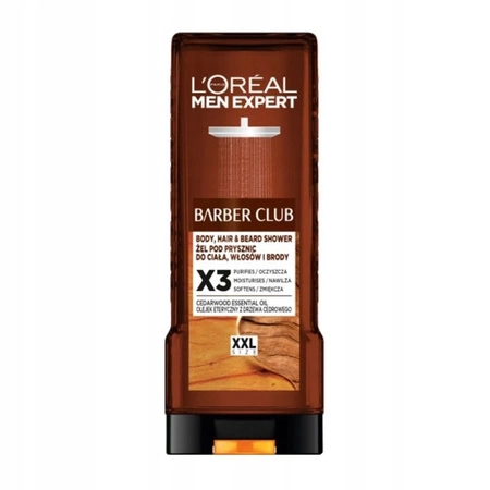 LOREAL Men Expert Barber Club oczyszczający 3w1 żel pod prysznic do ciała, włosów i brody 400ml