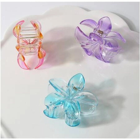 ECARLA spinka-klamra do włosów kwiat Moana Ombre niebieski P321