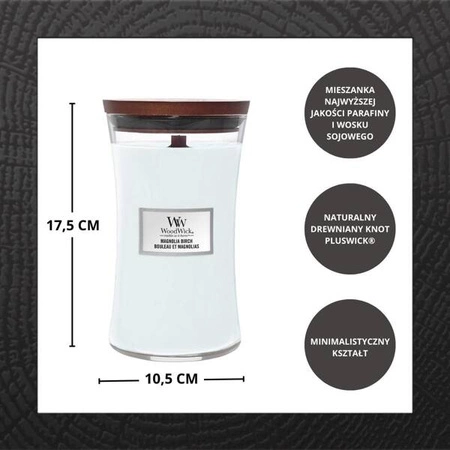 WOODWICK PlusWick duża świeca w słoiku MAGNOLIA BRICH 609,5g