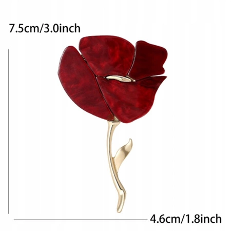 ECARLA broszka ozdobna MAK BZ224