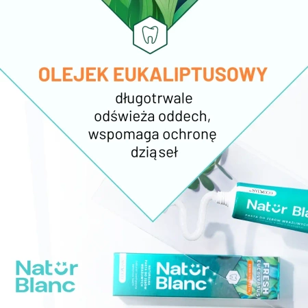 SYLVECO Natur Blanc pasta do zębów wrażliwych Fresh Eucalyptus 100ml