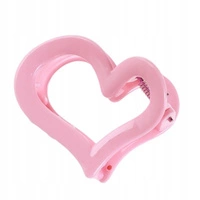 ECARLA spinka do włosów XL serce 6,5x6cm Różowe SP364R