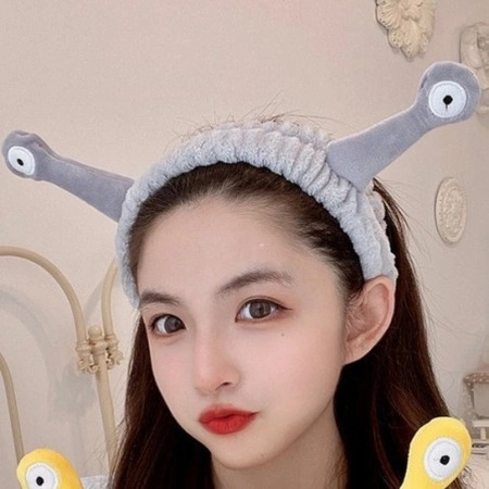 ECARLA opaska kosmetyczna do włosów Ślimak 20x5cm Szary OPK22SZ