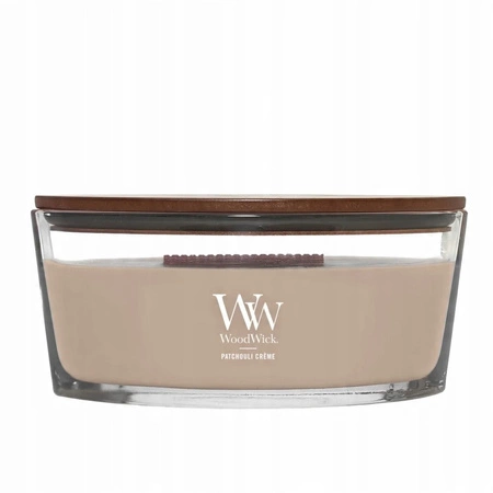 WOODWICK Core Hearthwick świeca w słoiku elipsa PATCHOULI CREME 453g