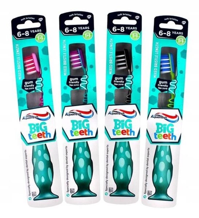 AQUAFRESH Big Teeth szczoteczka do zębów dla dzieci 6-8 lat Soft