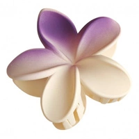 ECARLA spinka-klamra do włosów Kwiat Ombre Mat Krem z Fioletem SP402